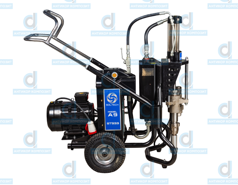 Гидропоршневой окрасочный аппарат с электроприводом SOLTECH ST933-A9 аналог Graco GH 933