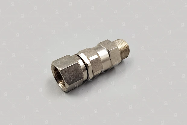 Поворотное соединение, вертлюг прямой 1/2" NPT (M) - 1/2" NPS (F) [099-014]